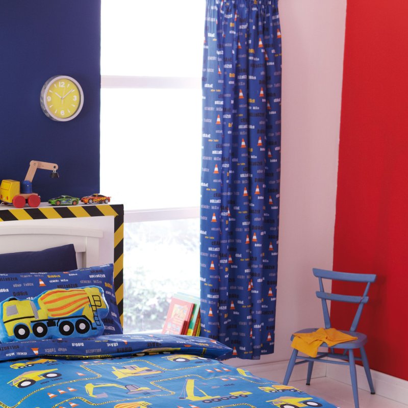 KIDS ROAD WORKS CURTAINS 66 X 72