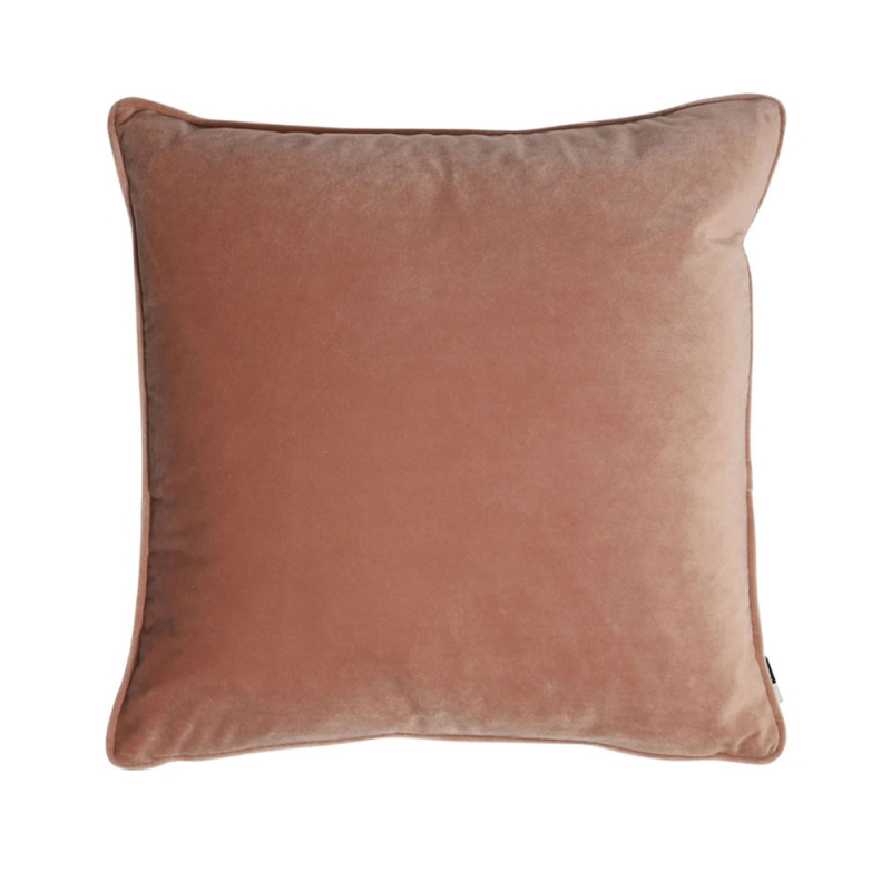 Luxe 43cm Velvet Piped Cushion Putty
