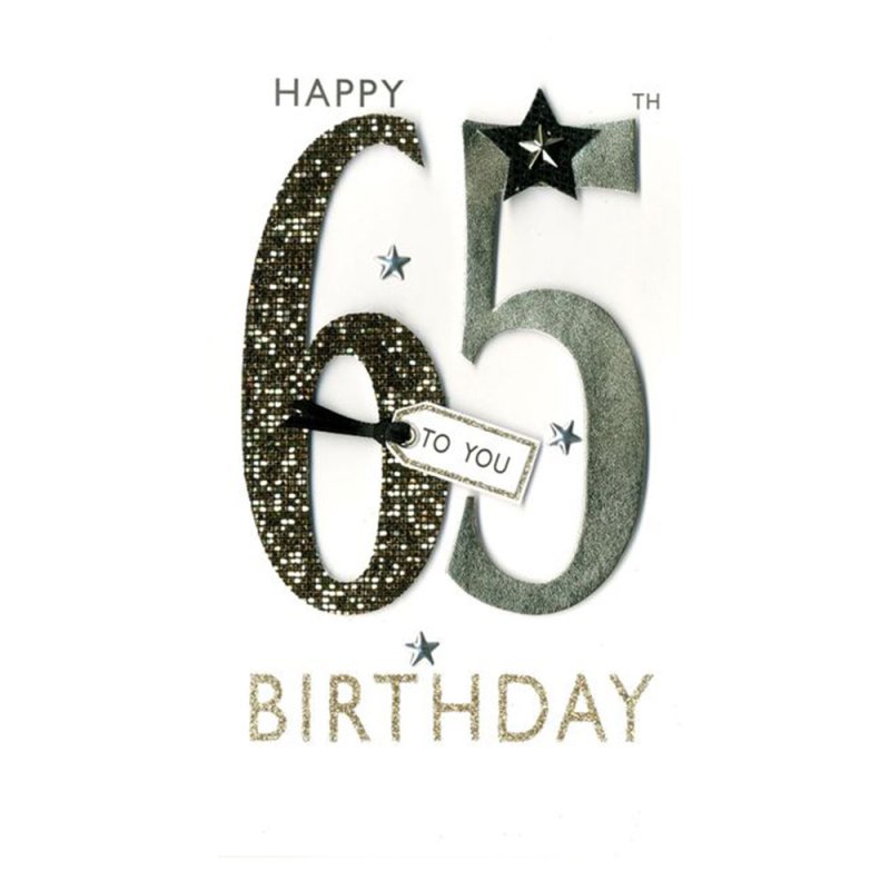 65th Stars Birthday Card