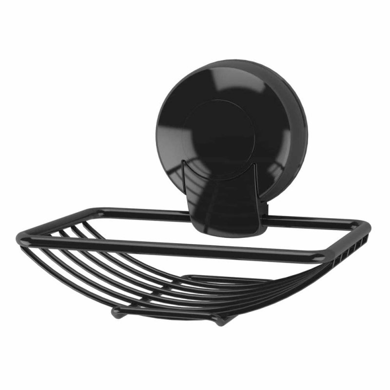 Showerdrape Suctionloc Soap Basket Black