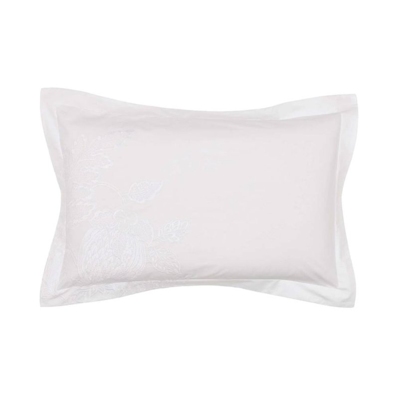 Sanderson Cantaloupe Embroidered Oxford Pillowcase Ivory