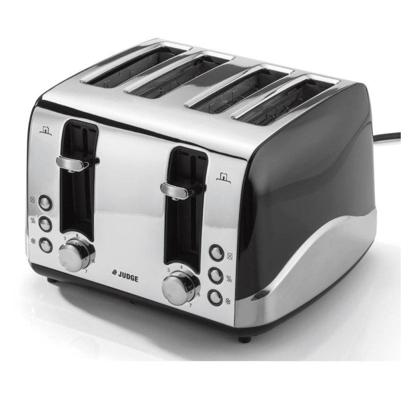 Judge Black & Chrome 4 Slice Toaster