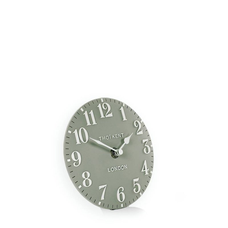 Thomas Kent 6" Arabic Clock Seagrass