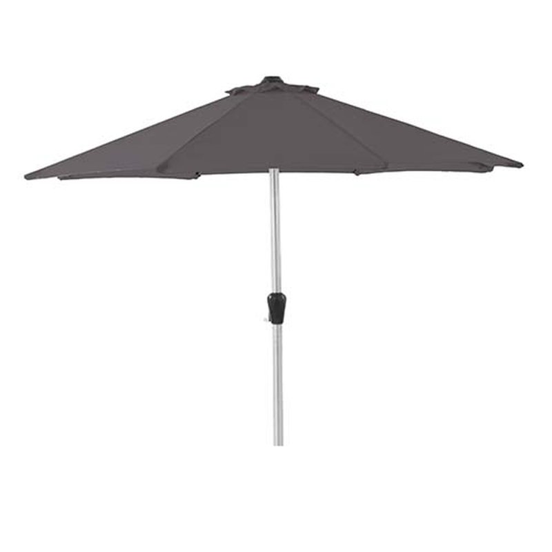3.0m Round Crank Parasol Grey UV50+ Fabric Canopy