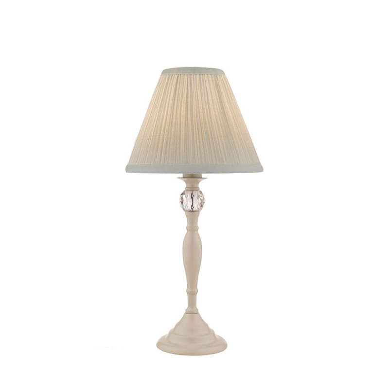 Laura Ashley Ellis Grey Satin-Painted Table Lamp With Ivory Shade