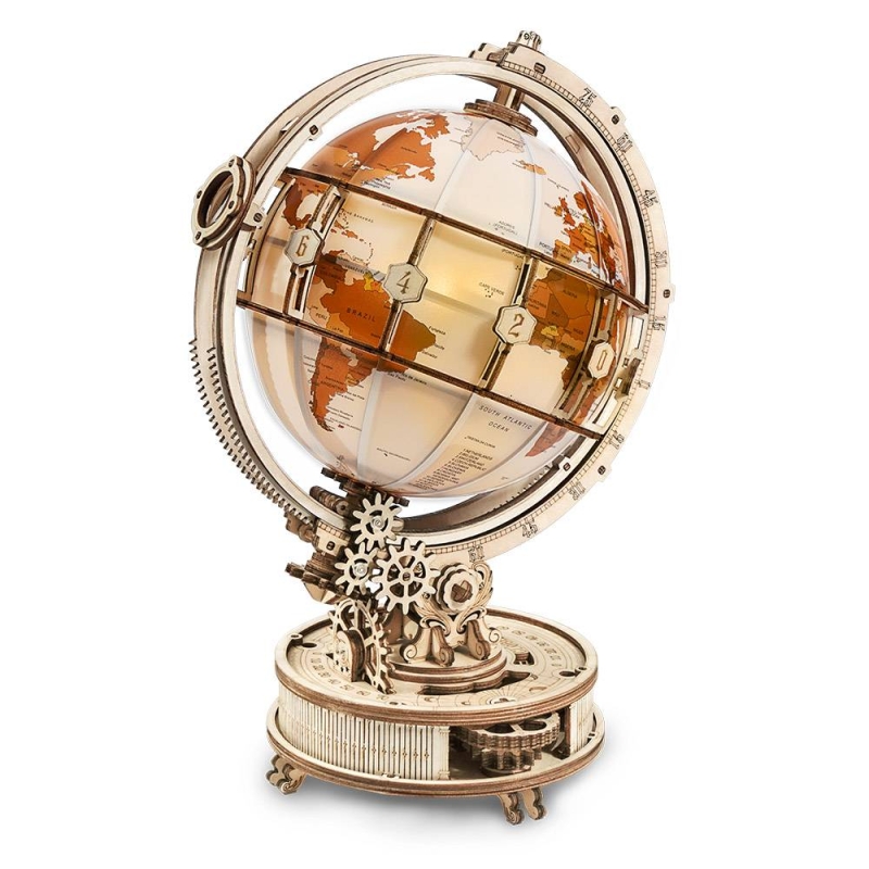 3D Wooden Luminous Globe Puzzle