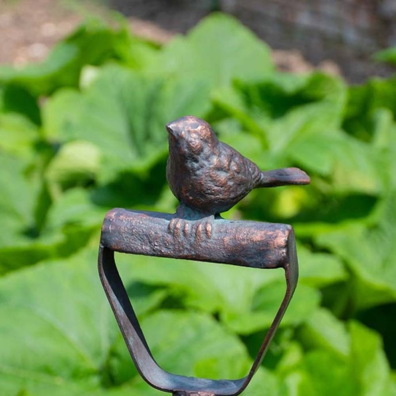 Bird on Fork - Garden Sculpture