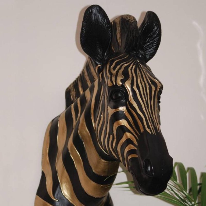Zebra Bust - Wall Sculpture