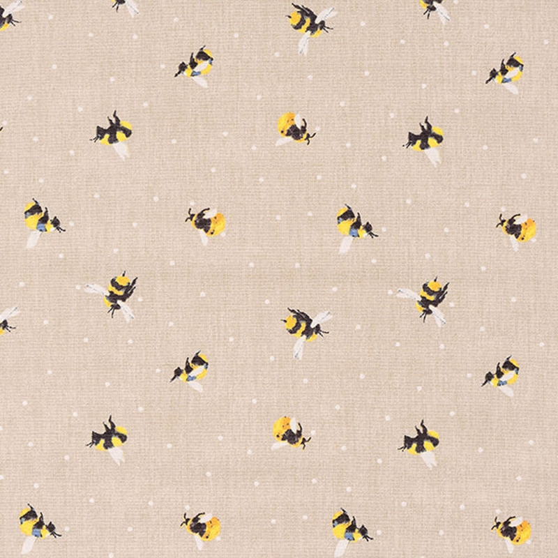 Honeybee Natural PVC Tablecloth Fabric