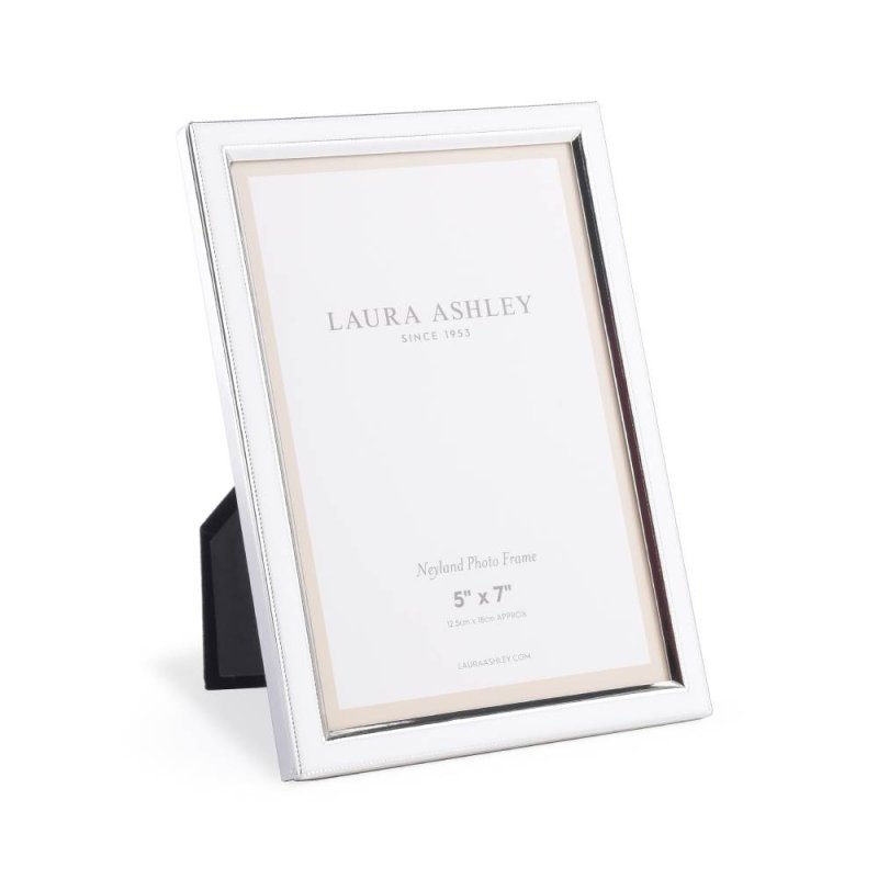 Laura Ashley Neyland Photo Frame Polished Silver 5x7"