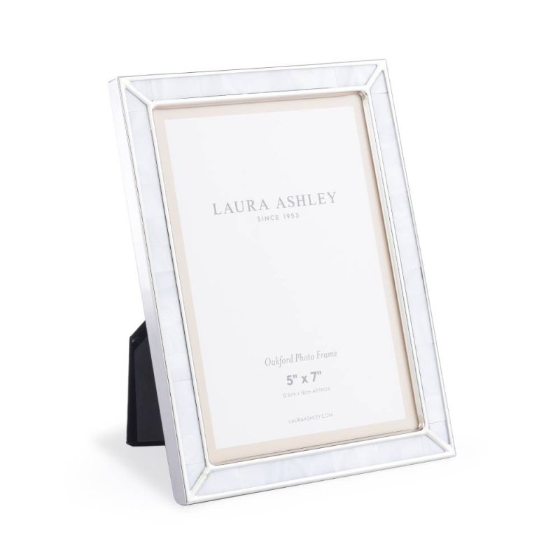 Laura Ashley Oakford Photo Frame Mother Of Pearl 5x7"