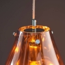 Newton Metallic Copper Medium Glass Pendant