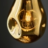 Newton Metallic Gold Medium Glass Pendant