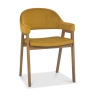 Christopher Rustic Oak Dining Arm Chair Mustard