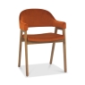 Christopher Rustic Oak Dining Arm Chair Rust