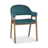 Christopher Rustic Oak Dining Arm Chair Azure