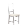 Elveden Ladderback Dining Chair Fabric Seat White