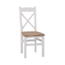 Elveden Cross Dining Chair Wood Seat White