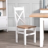 Elveden Cross Dining Chair Wood Seat White Lifestyle
