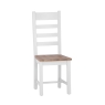 Elveden Ladder Back Dining Chair Wood Seat White