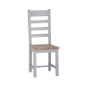 Elveden Ladder Back Dining Chair Wood Seat Grey