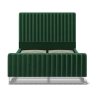 Farnham Upholstered Bed Frame Green Velvet