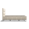 Newton Upholstered Bed Frame Beige Linen