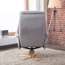 Deben Swivel Chair & Footstool Lisbon Silver