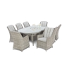 Oakham oval dining set with 8 venice chairs