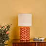 Jayden Orange Table Lamp with Shade