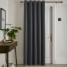 Strata Readymade Door Curtain Charcoal