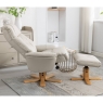 Deben Swivel Chair & Stool Mushroom Plush
