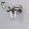 Poole Outdoor Wall Light Stainless Steel Glass IP44