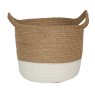 Geilo Jute Lined White Basket - 23cm
