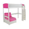 Stompa Duo Uno S Highsleeper Pink Including Desk And Chair Bed Pink