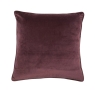 Luxe 50cm Velvet Piped Cushion Aubergine
