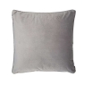 Luxe 50cm Velvet Piped Cushion Grey