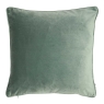 luxe velvet piped cushion eucalyptus