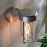 Brushed Silver & Clear Glass Wall Light