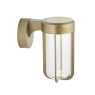 Die Cast IP44 Brushed Gold & Clear Glass LED Wall Light