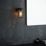 Die Cast IP44 Brushed Bronze & Clear Glass LED Wall Light
