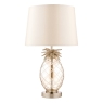 Laura Ashley Small Pineapple Glass Table Lamp With Taupe Shade 
