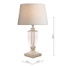 Laura Ashley Carson Polished Nickel  & Crystal Table Lamp Small - Base Only
