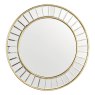 Laura Ashley Clemence Small Round Gold Leaf Mirror 50cm