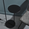 Flixton Black Floor Lamp With Table & Black Shade