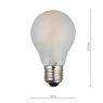 LED Dimmable Frosted Bulb GLS LAMP 8W 1000 Lumins E27