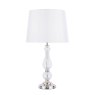 Laura Ashley Bradshaw Table Lamp Polished Nickel & Ribbed Glass With Shade 