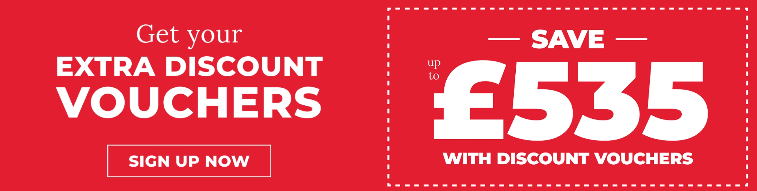 Sign up for money off vouchers