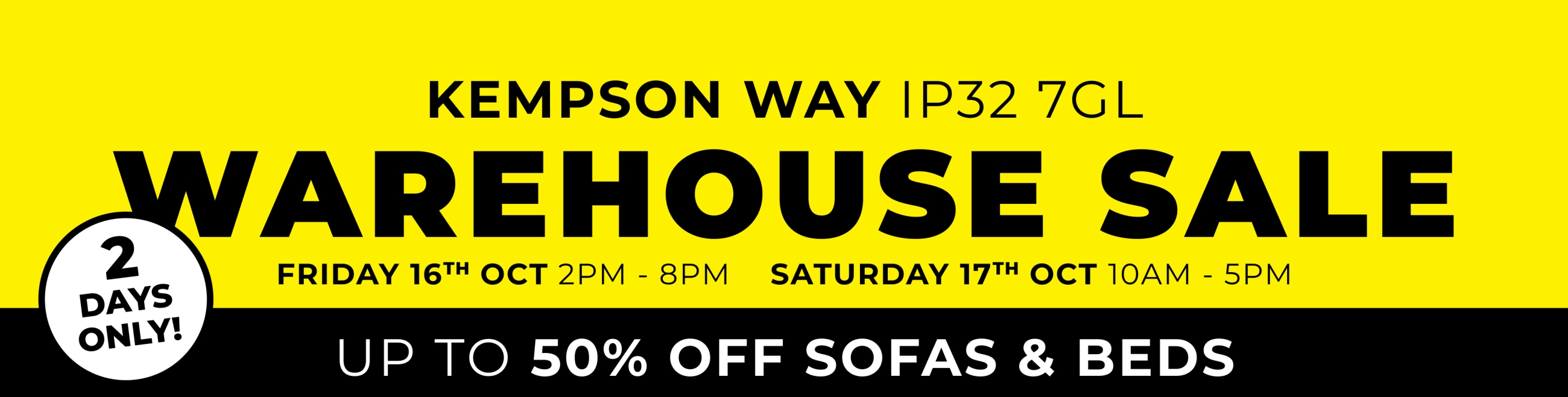 Glasswells warehouse sale