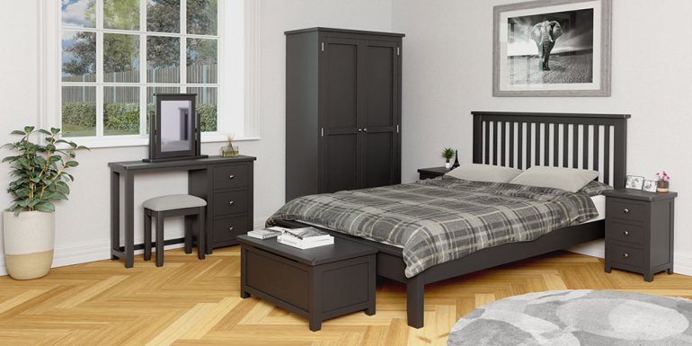 Hamilton charcoal bedroom furniture collection
